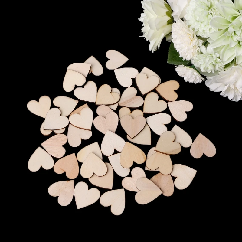 

Wooden Heart Shapes Laser Cut Blank Craft Embellishments Wedding Xmas Decor