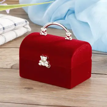 

Jewelry Ring Box Case Pendant Gift Storage Display Organizer Accessory High Quality Flannel Jewelry Box Case For Jeweler Storage