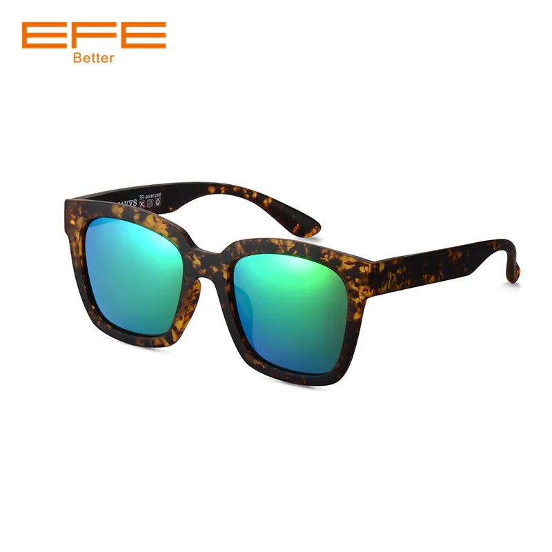EFE Square Sunglasses Brand Designer Leopard Driving Sunglasses Classic Men Women Polarized