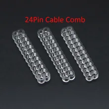 Clear 4Pin 6Pin 8Pin 12Pin 14Pin 16Pin 24Pin Round Acrylic Cable Comb for 18AWG Single Sleeved Wire.