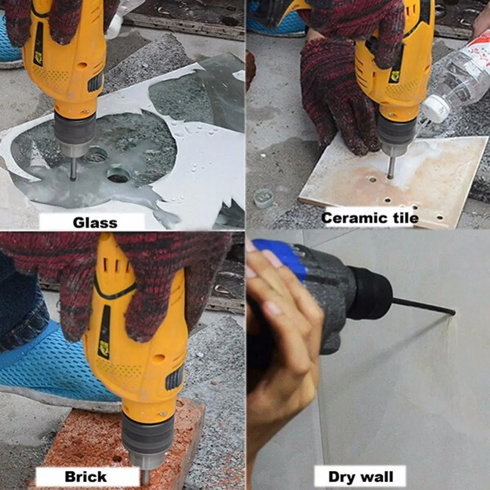 Стекло Мрамор фарфор пикообразная головка Керамика плитка сверла набор 4 шт. 4/6/8/10 мм лопата сверла по металлу