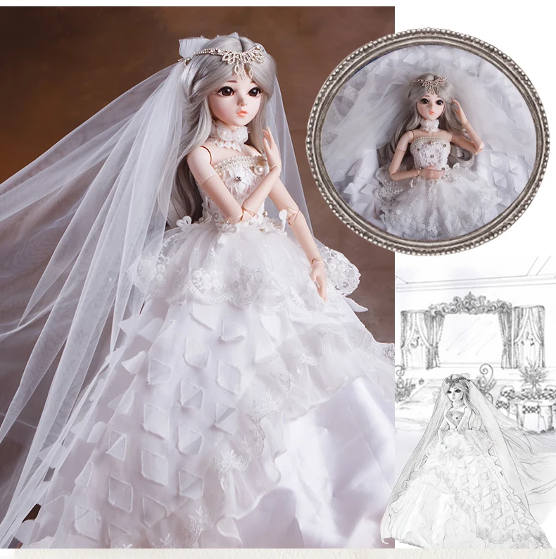 BJD 60 см кукла игрушки высшего качества китайская Кукла 18 шарниров BJD шарнир Кукла Мода девушка подарок