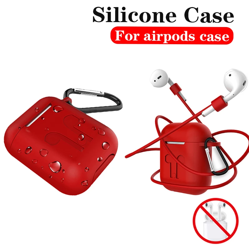 

Silicone Case For Apple AirPods Case Skin Cover Shock Proof Protector Sleeve True Wireless Earphone i12 charging Box Accessories