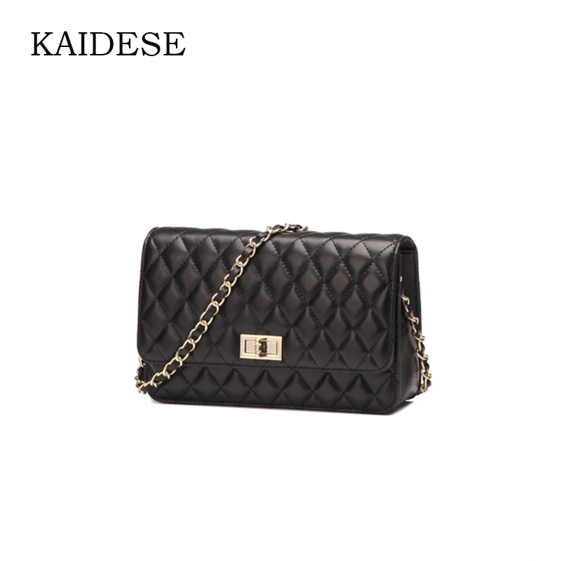 

KAIDESE Lattice chain bag new spring and summer 2017 sheep female Xiekua package bag bag leather handbag small fragrant bag