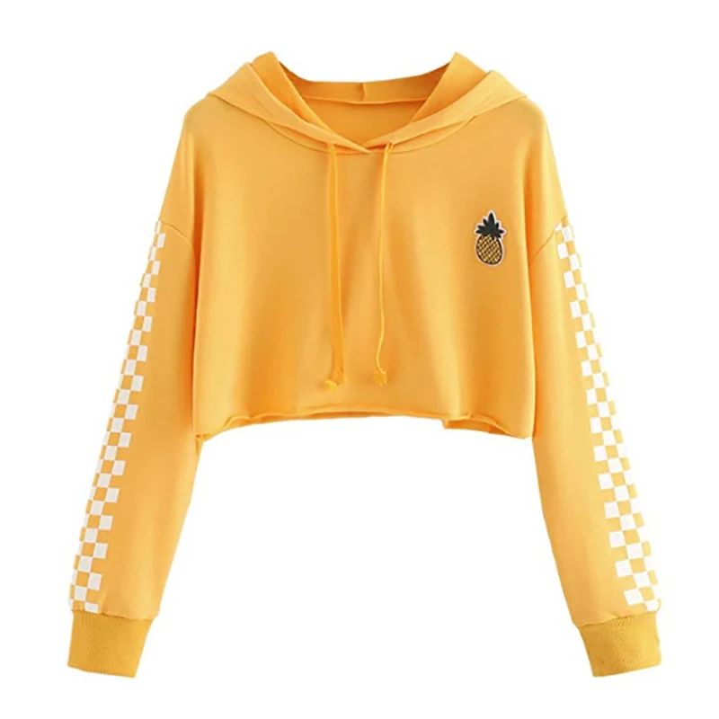 YZ Large Size S-3xl Women's Sweatshirt 2019 Autumn New Femme Hoodies Long Sleeve Moletom Printed Short Hoodie for Women