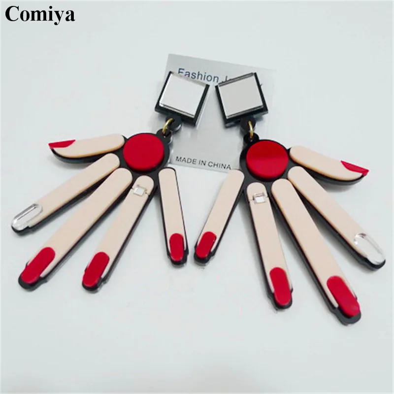 

Big Brand big sexy finger red nails charm punk style earrings for women wholesale steampunk eardrop jewelry exaggerated