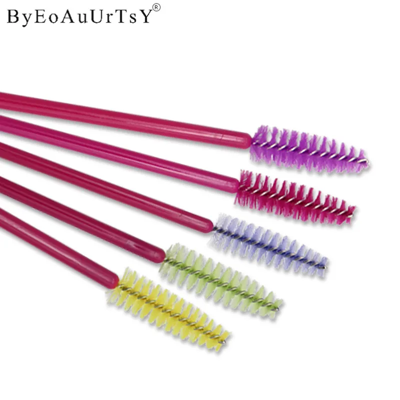 100 pcs One-off Disposable Eyelash Brush Cosmetic Makeup Tool Mascara Wands Applicator eyes make up Brushes Set Styling Tools (5)