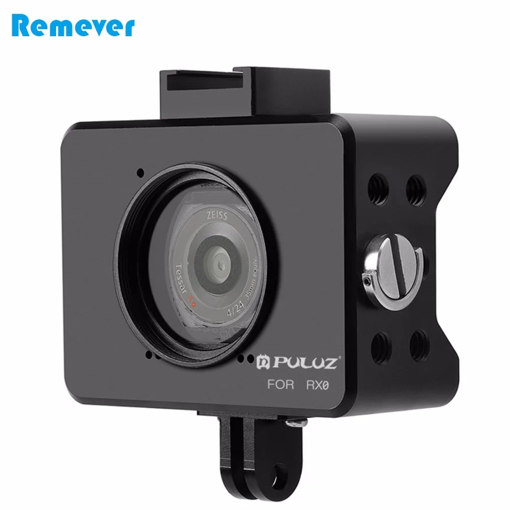 

Action Camera Accessories Aluminun Alloy Protective Cage for Sony RX0 Housing Case Kits With Filter Lens Cover+Adaptor Base