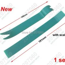 Новое поступление зеленый жесткий пластик 2 в 1 Pry бар открывающийся Набор инструментов со шкала линейки Spudger для iPad, автомобиля, планшета 50 пара/лот