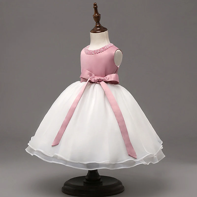 

Summer 2017 newborn baby girl christening gowns Infant Baby Flower Baptism Dress Birthday Tutu Dresses Toddler Pageant Wedding