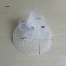 Новое поступление,, белое перо, бисер, тюль, свадебная вуаль, украшение для невесты, вечерние, свадебные аксессуары