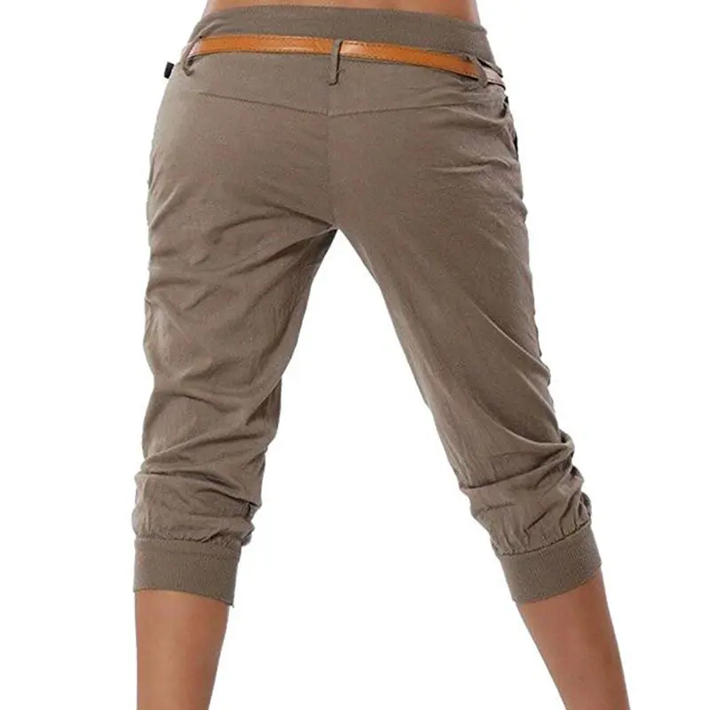 Capri Pants Women Fashion Streetwear Casual Solid 34 Harem Pants Low Waist Slim Black Pencil Pants Clothes Plus Size S-5Xl (14)