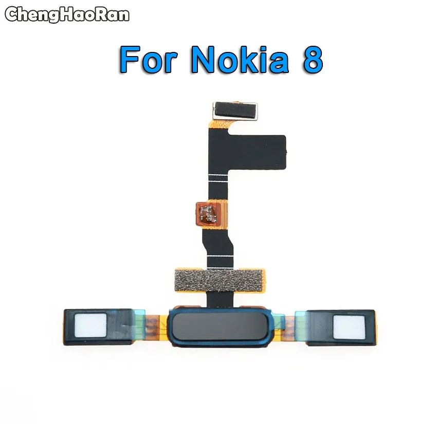 ChengHaoRan для Nokia 5 6 8 Кнопка Домой задняя клавиша Touch ID датчик отпечатков пальцев гибкий кабель, запчасти для ремонта - Цвет: For Nokia 8
