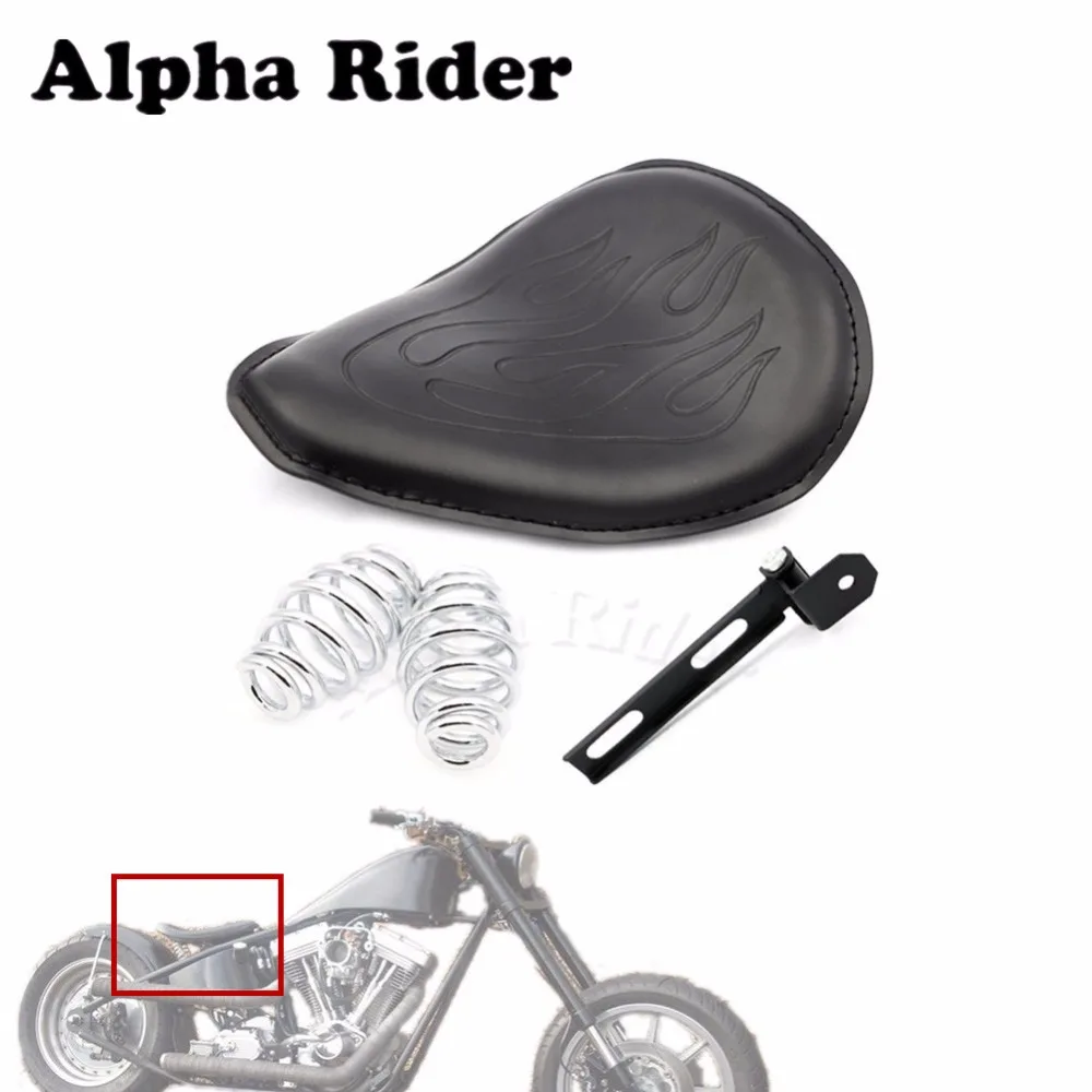 Flame Leather Solo Seat & Springs Bracket Mounts Kit for Harley