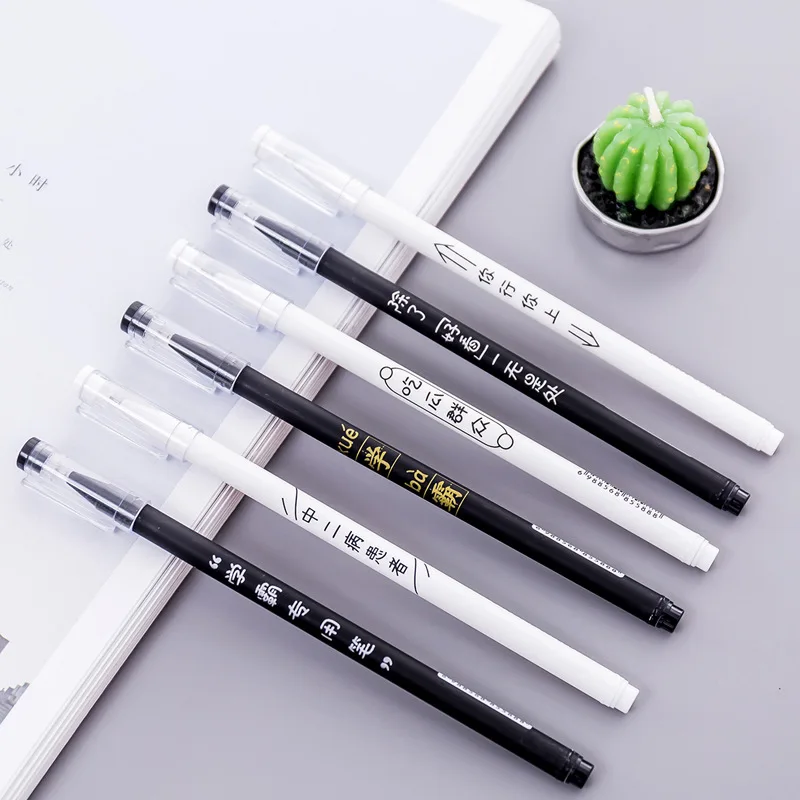 

DL South Korea stationery creative funny text Curve Wrecker pen 0.5mm black signature pen water office learning