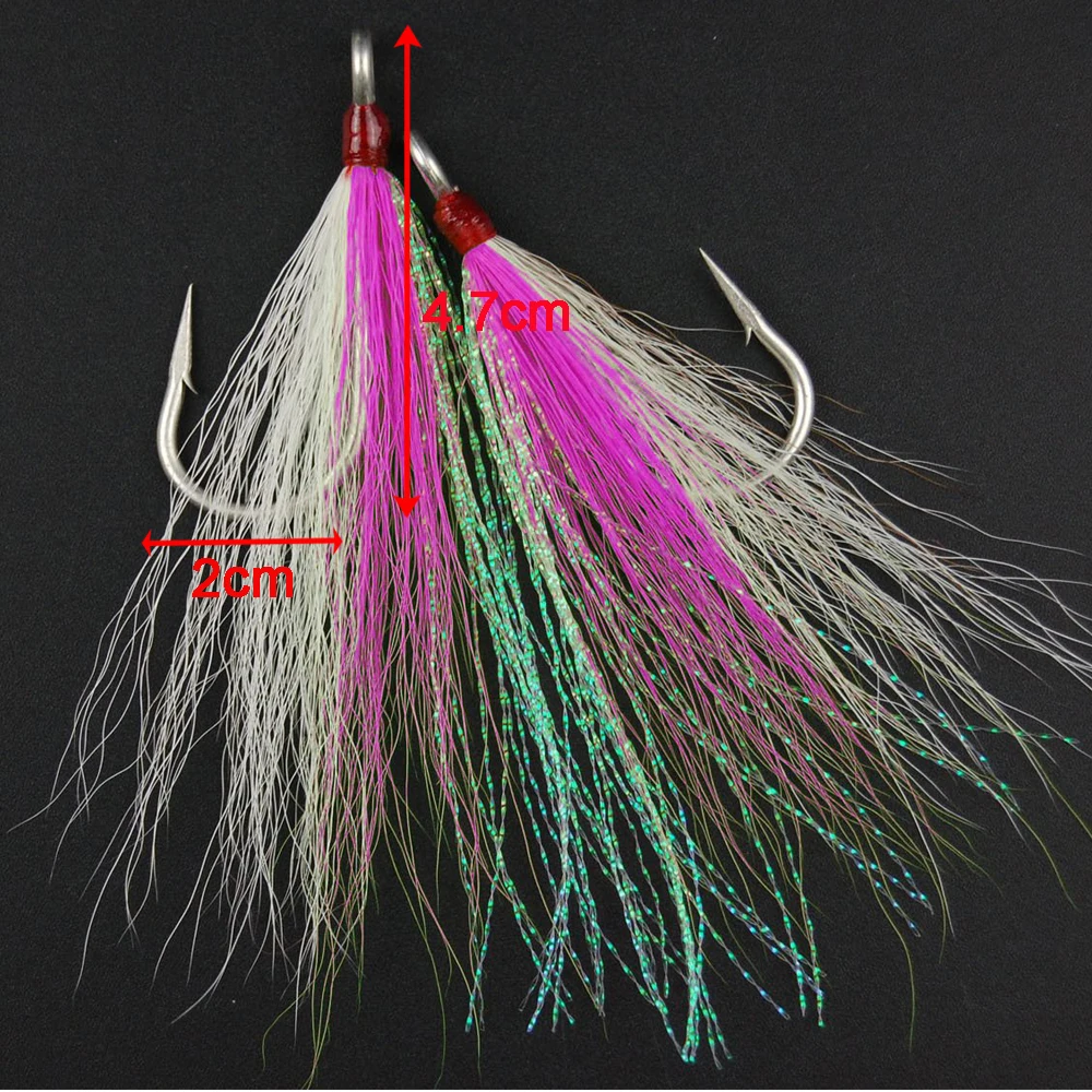 3 шт. Bucktail Teasers рыболовные крючки Морская Рыбалка приманки Buck Tail Rig для рыболовных аксессуаров