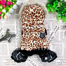 Retail pet dogs winter coat with Leopard design Free Shipping Dogs Clothes new clothing for dog