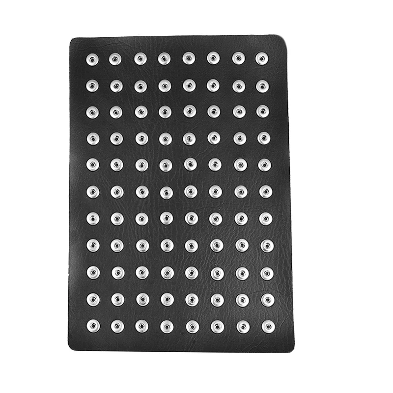 

10 Colors PU Leather Snap Button Stand Display Holder Stand 60pcs for 12mm Snap Buttons Ginger Snaps Jewelry