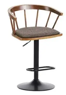 Solid wood bar chair high stool swivel bar chair stylish simple Windsor chair home lift chair.