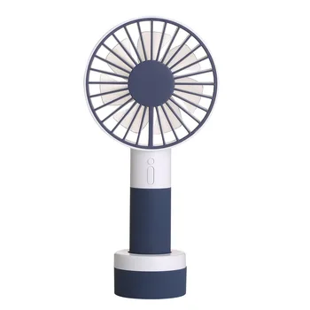 

USB Rechargeable Mini Portable Handheld Fan LED Night Light Fan Home Office Summer Cooler Desktop Fan 3 Speed Adjustable