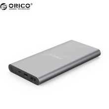 Orico t1 mobile power 10000 мАч типа с высокой емкости универсальный портативный быстрой зарядки для телефона и других устройств-серый
