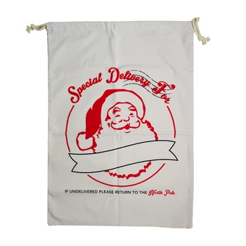 

3 style Christmas drawstring bag Christmas gifts bag christmas decorations bags canvas handbag kawaii moose deer handbags HK-002