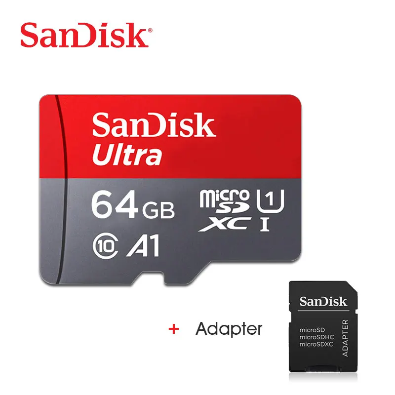 SanDisk Ультра карта памяти 128 Гб 64 ГБ 32 ГБ 16 ГБ Micro sd карта MicroSDHC A1 SD/TF карта UHS-I класс 10 Флэш-карта - Емкость: 64g