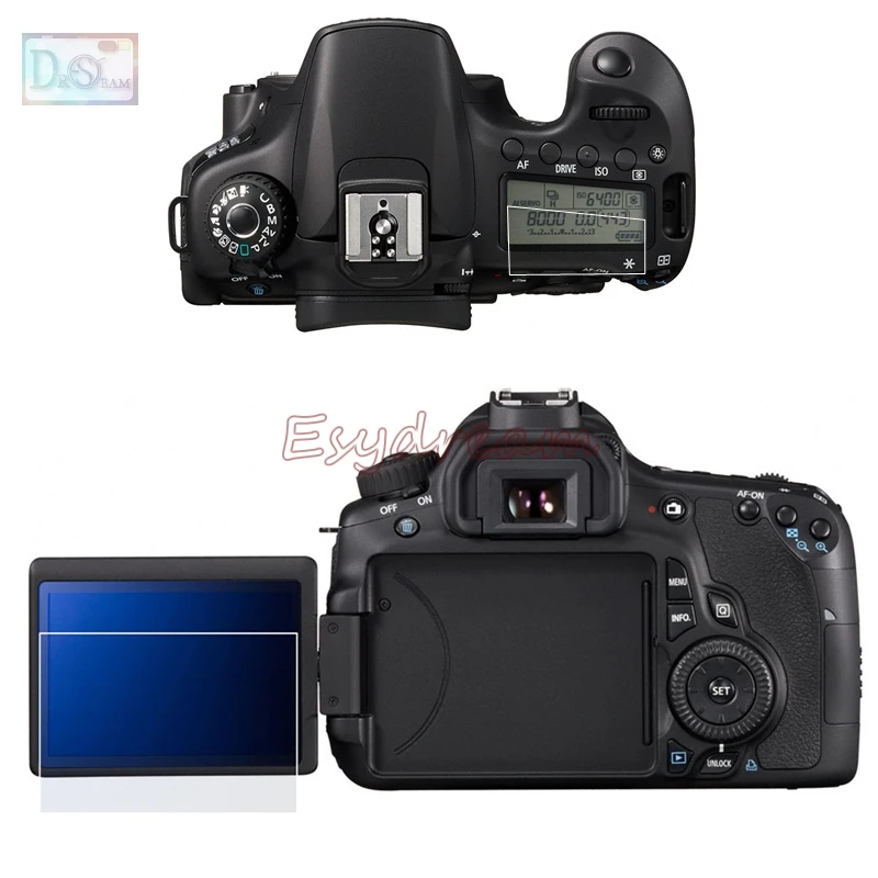 

Protective Self-adhesive Glass LCD Screen Protector Guard Cover for Canon 60D 600D Kiss X5 Rebel T3i 550D Rebel T2i Kiss X4
