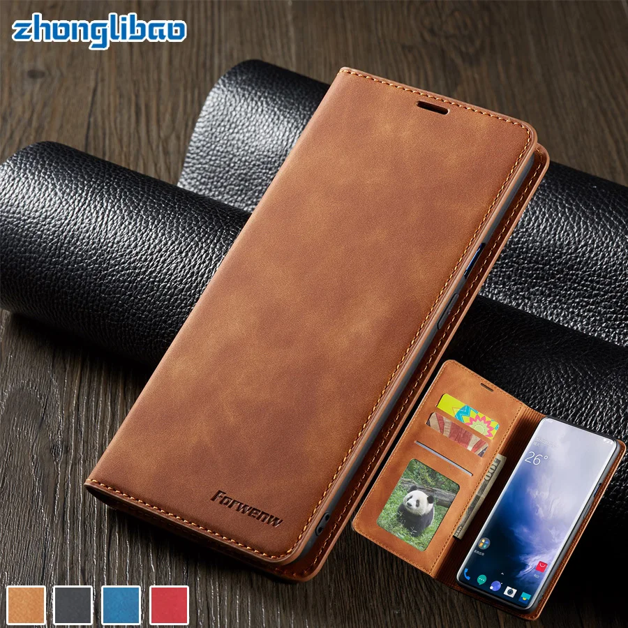 

Leather Case for OnePlus 7 Pro 7 Global 128gb Magnetic Flip Wallet oneplus7 Stand Card Holder Book 360 Cover One Plus 7pro 7