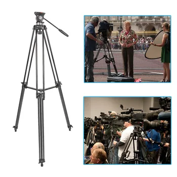 

ZOMEI Professional Camera Tripod Heavy Duty Video Aluminum Alloy Tripod Fluid Pan Head Damping for Dslr DV Video