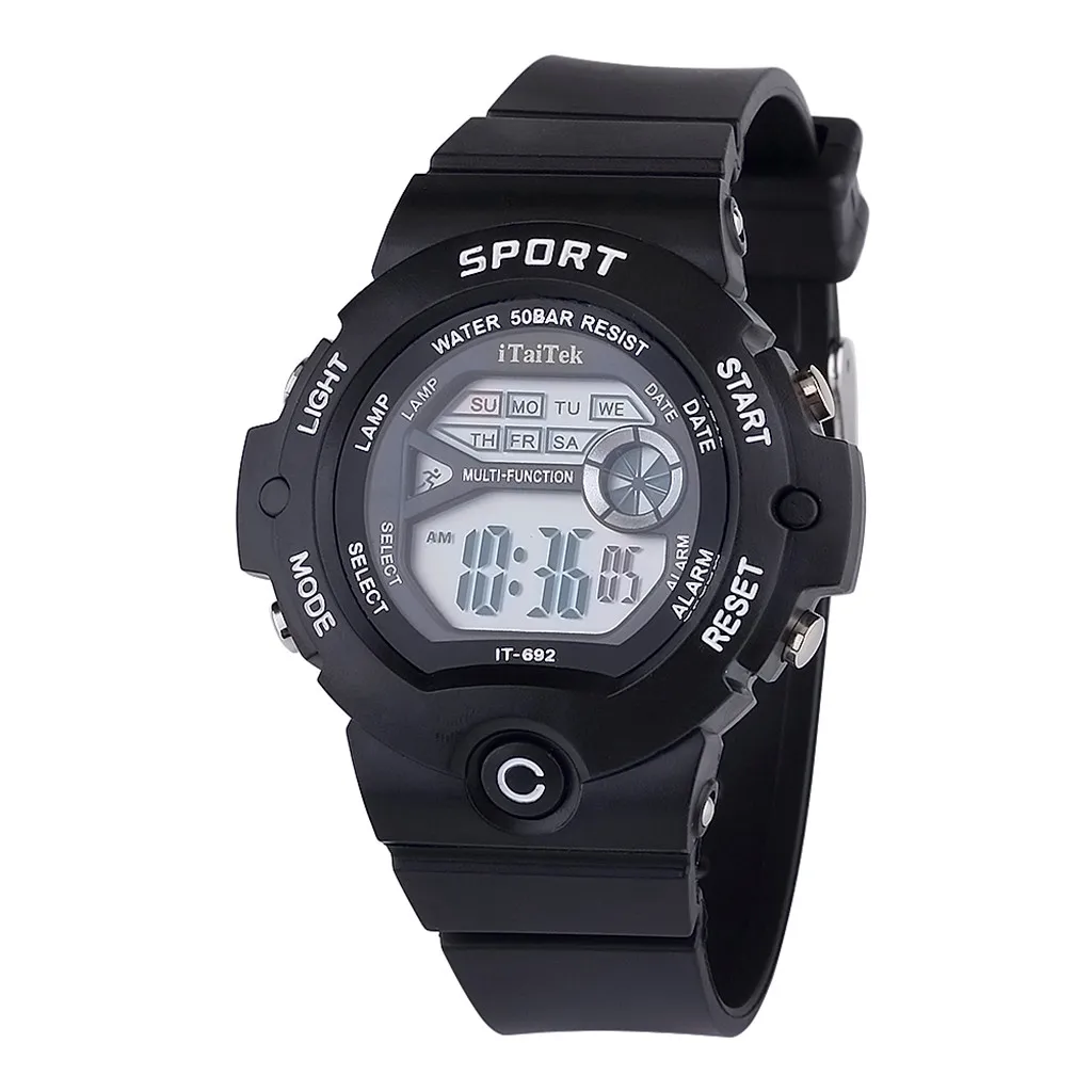 Женские спортивные часы reloj многофункциональные водонепроницаемые светящиеся