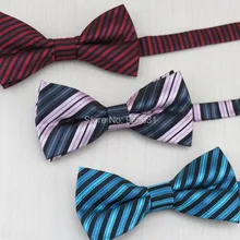 1 шт./партия) классический галстук бабочка в полоску мужские высококачественные товары Аксессуары для отдыха Свадебные банкетные мужские галстуки-бабочки