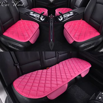 

car wind Universal Car Supplies Square Style Luxurious Warm Car Seat Cover Cushion Winter Universal Front Rear Back Seat Covers