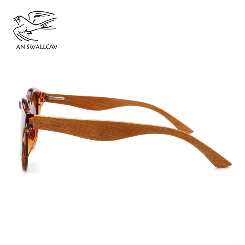 Стиль бамбуковые солнцезащитные очки с бабочкой PC линзы и бамбуковые ножки для мужчин и женщин анти-Ультрафиолетовые Солнцезащитные очки
