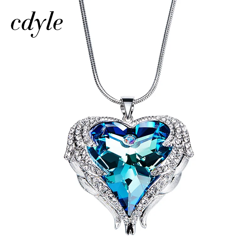 Cdyle Crystals From Swarovski Necklaces Women Pendants Heart Shaped