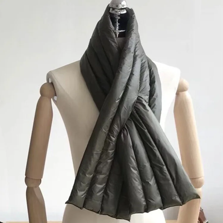Пуховый шарф для женщин и мужчин зимние шарфы зимние мягкие теплые для худой шеи головной шарф крестовые кольца 170*20 см