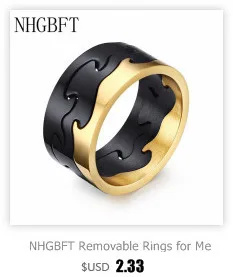 NHGBFT 19 мм широкий стильный матовый светильник кольцо из нержавеющей стали мужские ювелирные изделия Прямая поставка