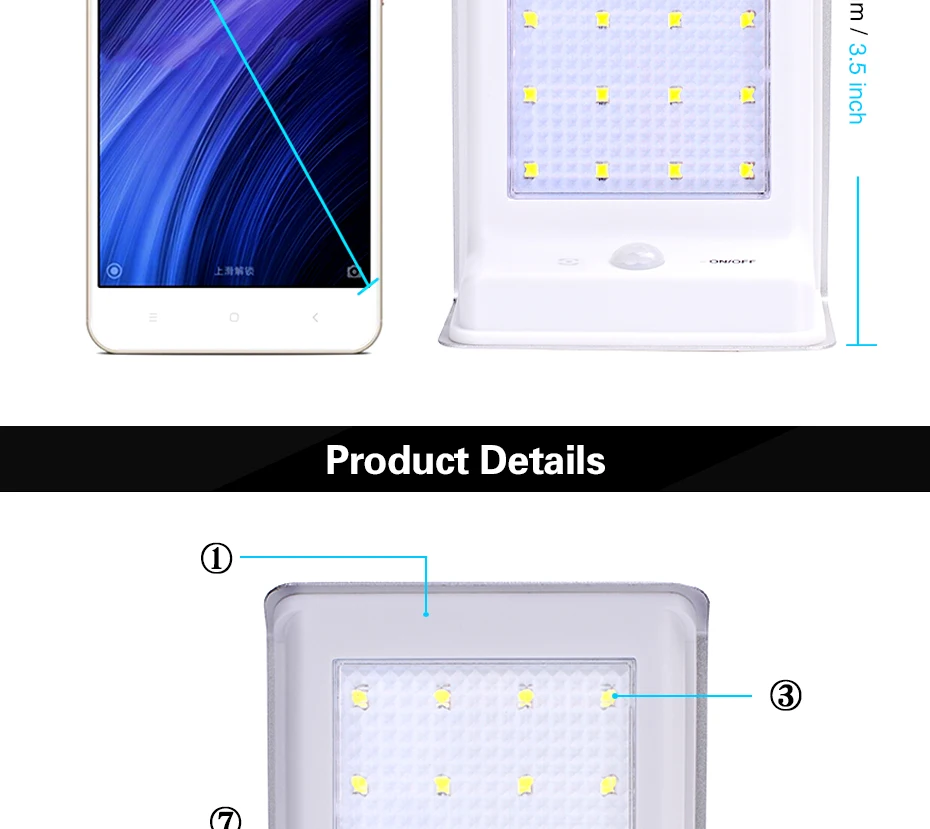 Sensor de Movimento Painéis da Lâmpada Solar ao ar Livre à Prova Lâmpadas de Parede Jardim Solar Pir Dwaterproof Água Alimentado Luzes Rua 20 4 Pçs Led Luz 7 solar light motion