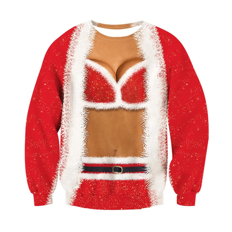 

Unisex Men Women 2019 Ugly Christmas Sweater Vacation Santa Elf Pullover Funny Womens Men Sweaters Tops Autumn Winter Clothing