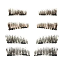 Модные новые Ультратонкие 0,2 мм Цветные яркие магнитные ресницы для глаз 3D Многоразовые Накладные магнитные накладные ресницы удлинение черный коричневый цвет