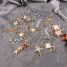 Милый сплав блестящий металл заколки для волос заколка для волос для девочек украшение ободок для волос Шпилька заколка аксессуары для укладки волос