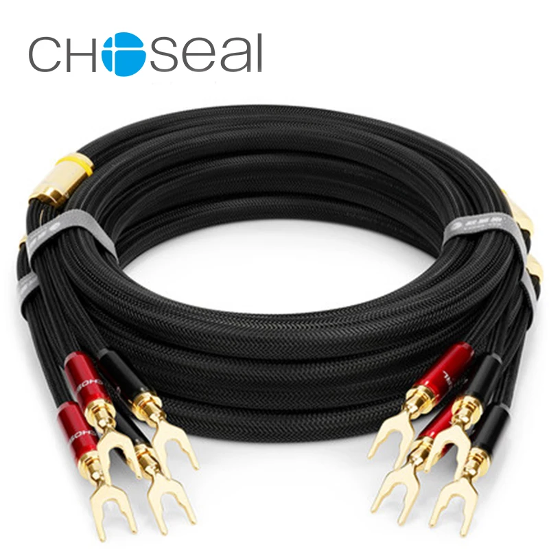 

Choseal 30th anniversary QS991 HIFI single crystal copper U type connect Amplifier speaker cable