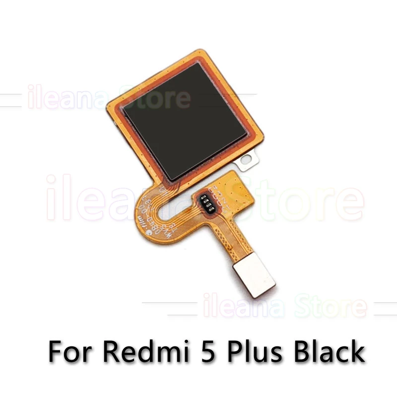 Оригинальная Кнопка возврата домой датчик отпечатков пальцев гибкий кабель для Xiaomi Redmi Note 5 Plus Pro Телефон Запчасти - Цвет: 5 Plus Black