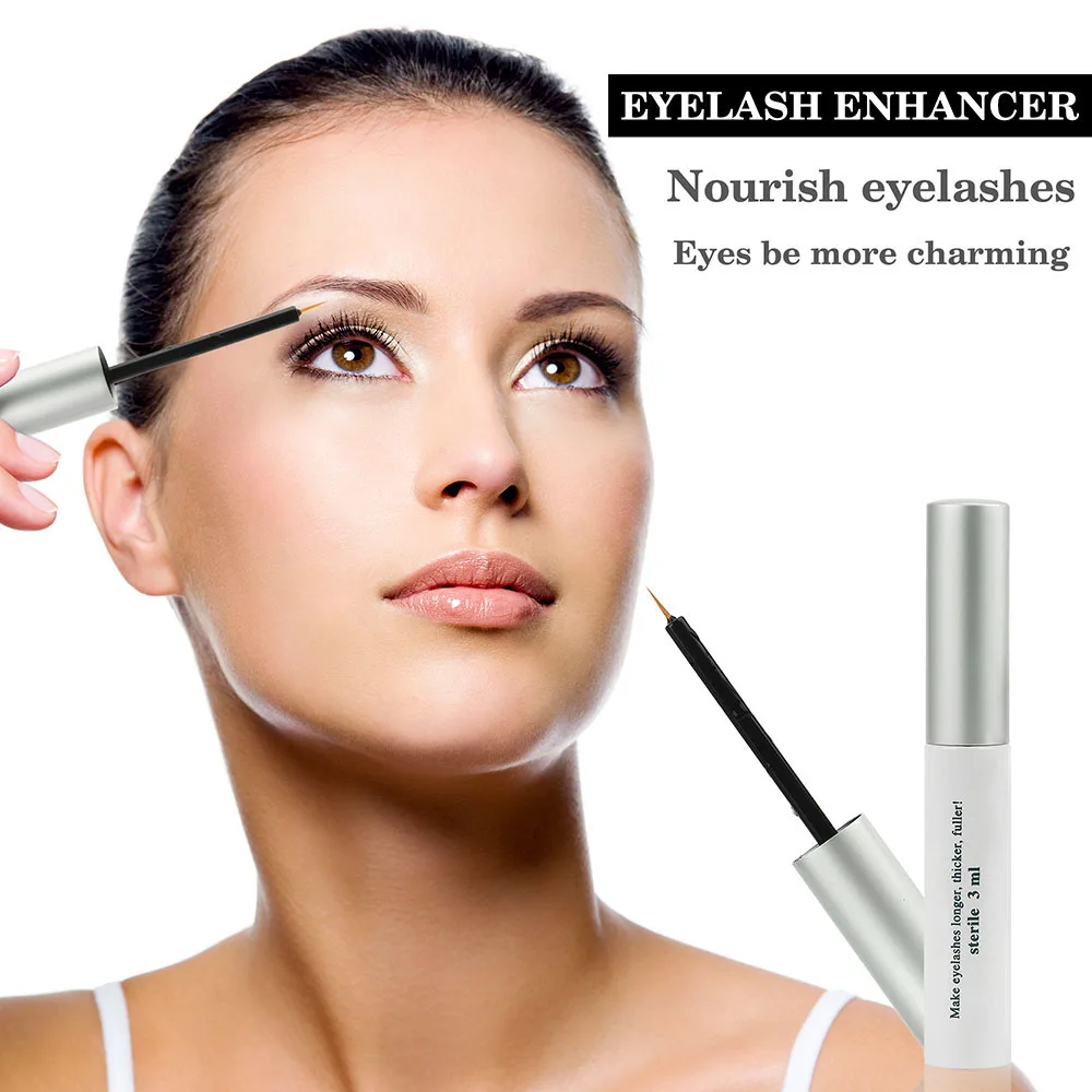 US Stock Herbal Eyelash Eyebrow Growth Treatments Liquid Serum Enhancer Mascara Eye Lash lengthening Thicker Curling