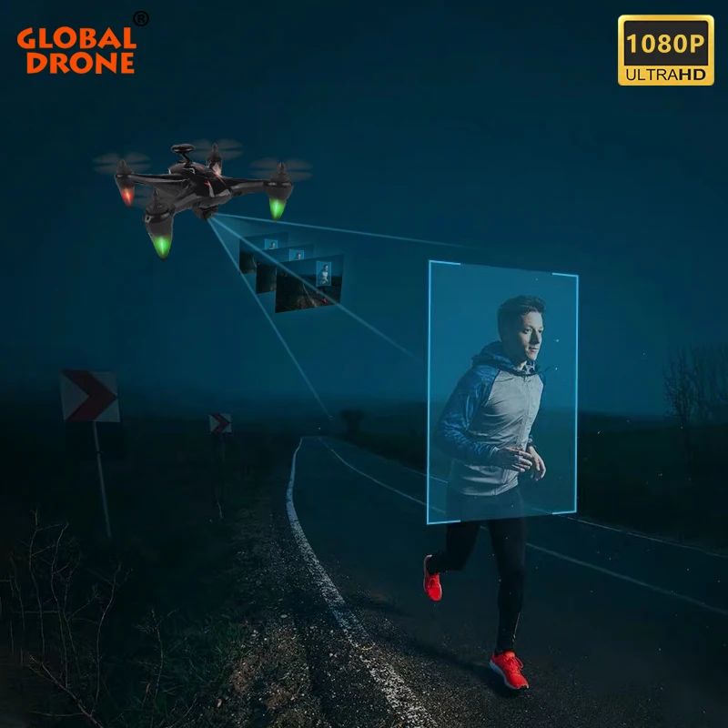 Global Drone Ray Профессиональные gps Дроны с камерой HD Follow Me автоматический возврат бесщеточный Квадрокоптер FPV RC Дрон X Pro