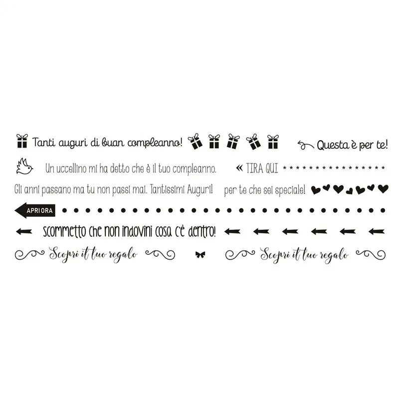 

Italy Line words Stamp for Scrapbooking Transparent Silicone Rubber DIY Photo Album Decor
