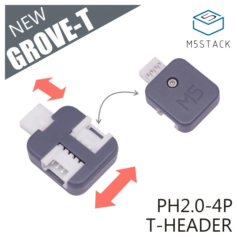 M5Stack грово-Т Разъем 5 шт. в упаковке PH2.0 4Pin Т Тип грова Коннектор с 3 портами совместим с грове Demoboard