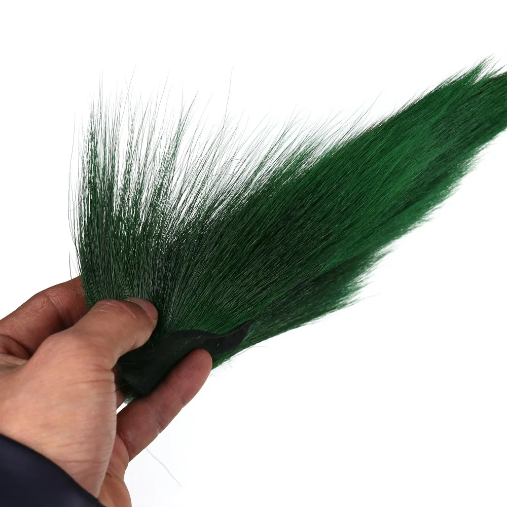 Bimoo 1 шт многоцветная петля для мух Bucktail весь хвост рыболовный Bucktail Волосы оленя материалы для завязывания мух крючки Джиги белый красный черный