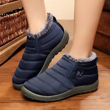 Fashion Winter Snow Boots Women Ankle Boots Ladies Solid Color Shoes Waterproof Sneakers Women Down Footwear Botas Mujer