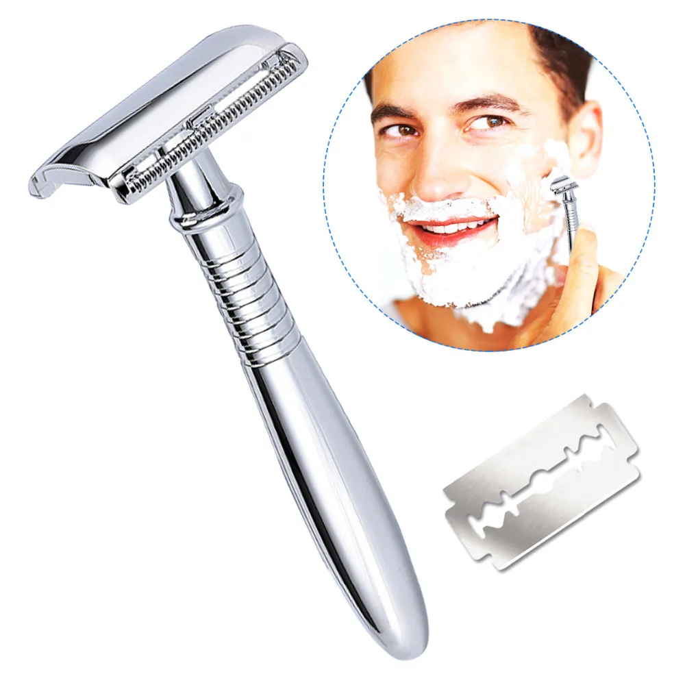 Buy Double Edge Long Handled Safety Razor Shave Kit for Men Classic Safety